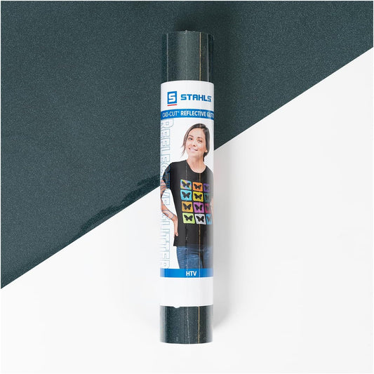 Stahls’ Sparkling Reflective Special Effect HTV – Cad-Cut Reflective Glitter Heat Transfer Vinyl - 12” X 3Ft - Great for Cotton, Polyester, & Blends – Lab-Tested for 50+ Washes – Navy