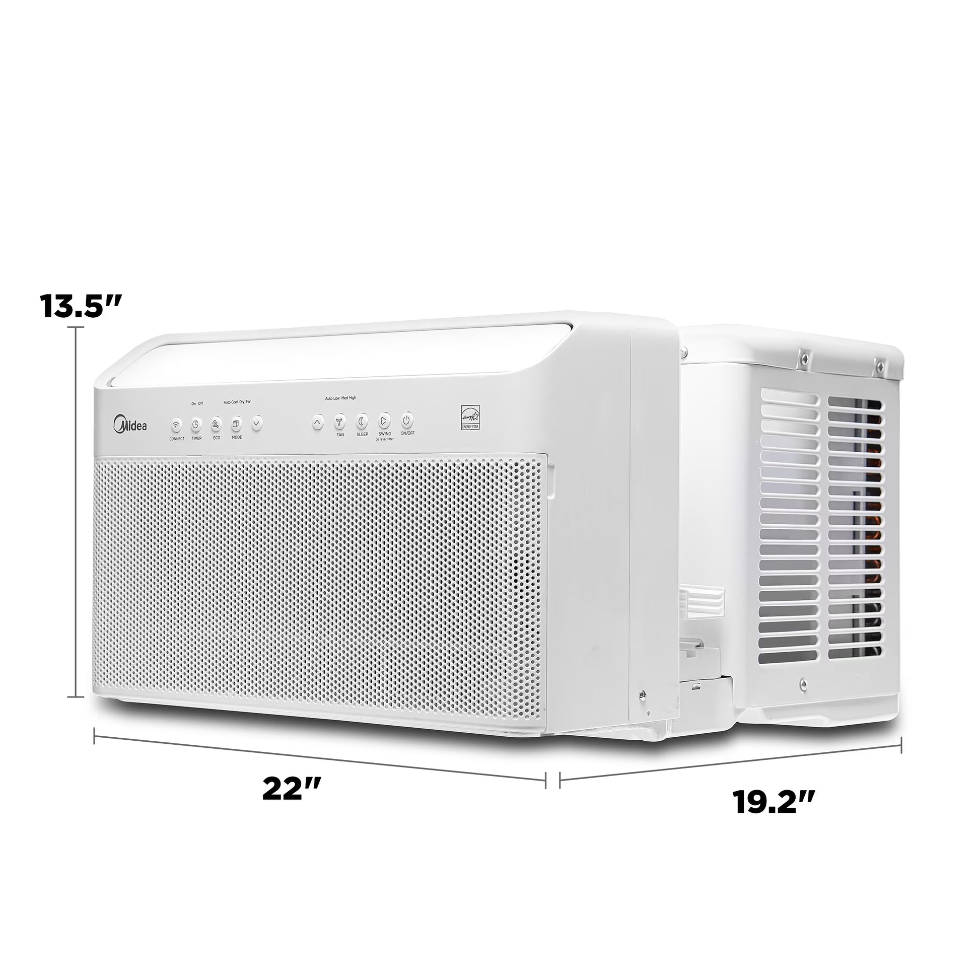8,000 BTU Smart Inverter U-Shaped Window Air Conditioner, MAW08W1QWT-T, Updated