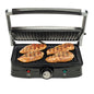 Indoor Grill with Panini Press 2 in 1, Nonstick Plates, Stainless Steel, 25334-MX