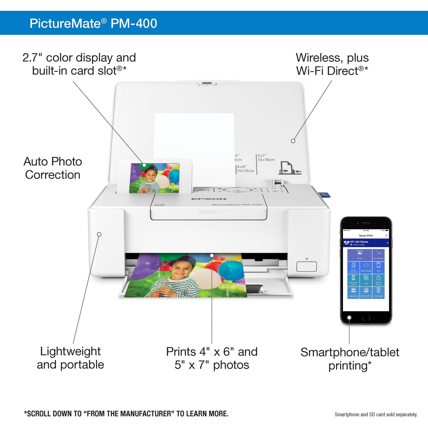 Epson Picturemate PM-400 Compact Photo Printer