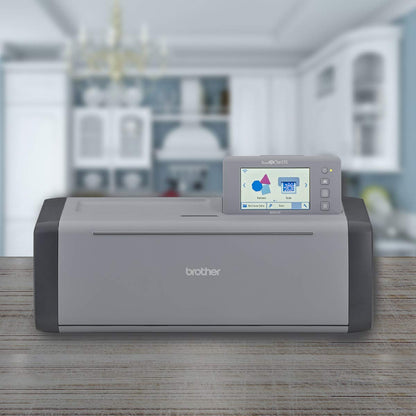 Scanncut SDX125EGY Electronic DIY Cutting Machine with Scanner, Make Custom Stickers, Vinyl Wall Art, Greeting Cards and More with 682 Included Patterns, Grey