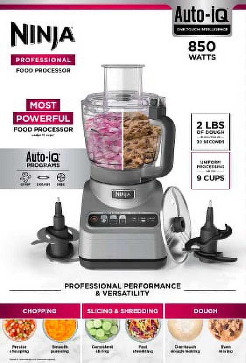 ® Professional Food Processor, 850 Watts, 9-Cup Capacity, Auto-Iq Preset Programs, BN600