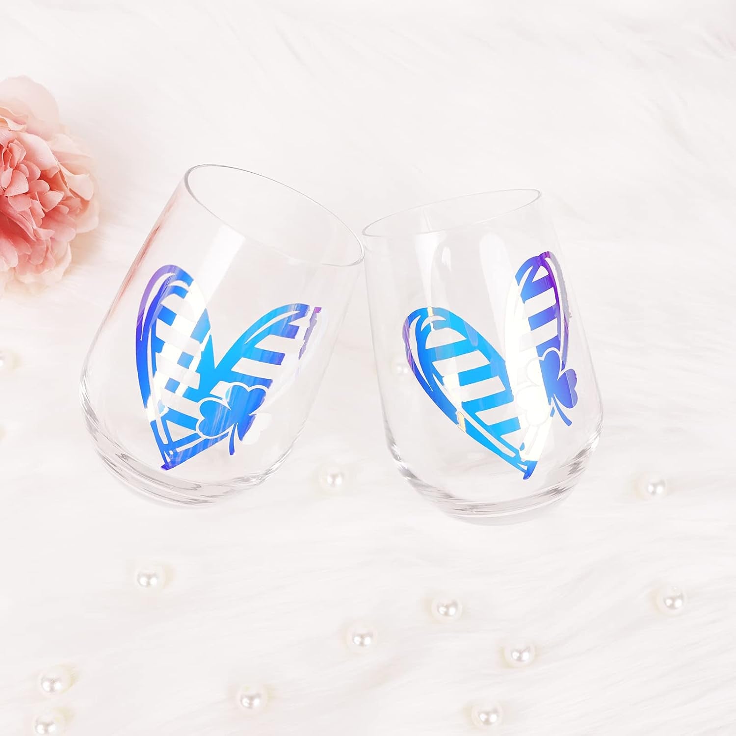 Holographic Chrome Vinyl Permanent Adhesive 12" X 60", Opal White - Indoor & Outdoor Vinyl, Waterproof, Scrapbooking, Easy Cut & Weed for DIY Crafts, Party Decor, Car Decals