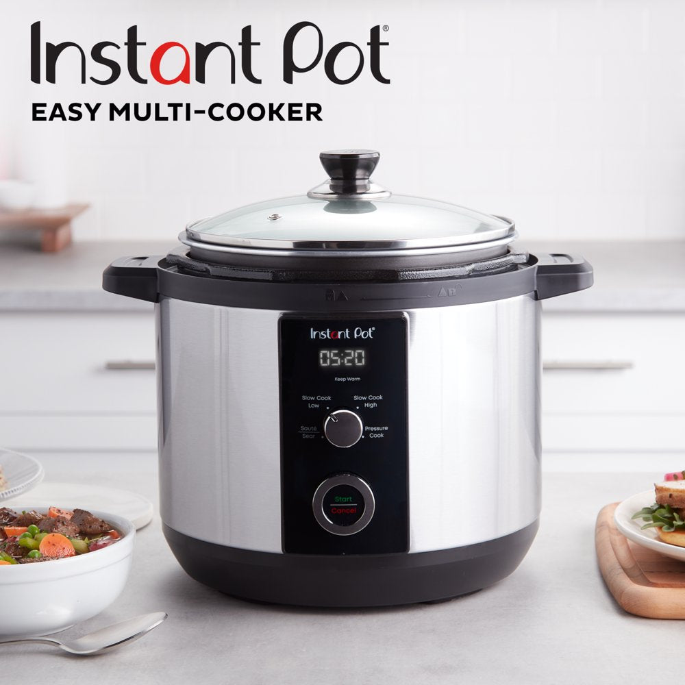 6QT Easy 3-In-1 Slow Cooker, Pressure Cooker, and Sauté Pot