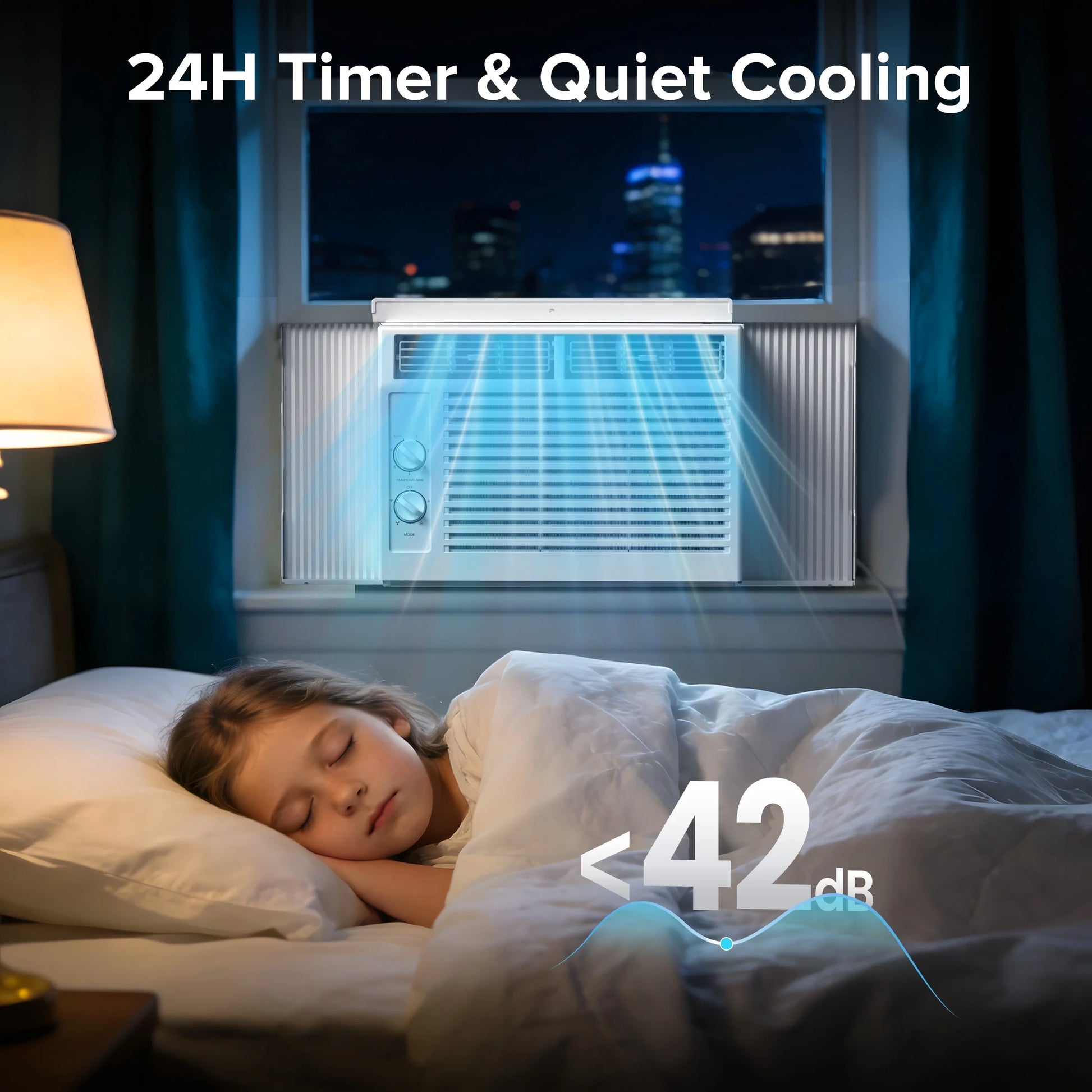 5000 BTU Window Air Conditioner for Small Rooms AC Unit Air Conditioner Cools up to 150 Sq.Ft