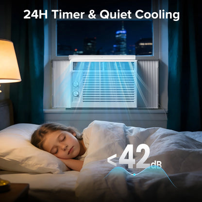 5000 BTU Window Air Conditioner for Small Rooms AC Unit Air Conditioner Cools up to 150 Sq.Ft