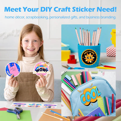 Printable Vinyl Sticker Paper for Inkjet Printer, Matte Inkjet Printable Vinyl, 8.26" X 11.69" A4 56 Sheets/Pack Photo Paper for Craft Scrap-Booking, Stickers, Labels