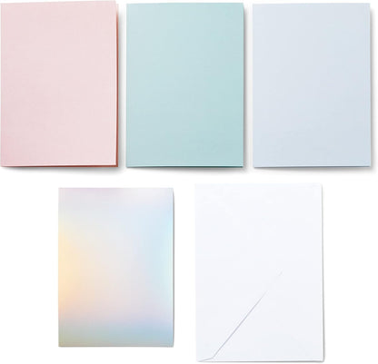 Cricut Cutaway Cards R10, Intricately Design Birthday Cards, Thank You Cards, Custom Greeting Cards, Holographic Backer, Compatible with Cricut Joy/Maker/Explore Machines, Pastel Sampler (18 Ct)