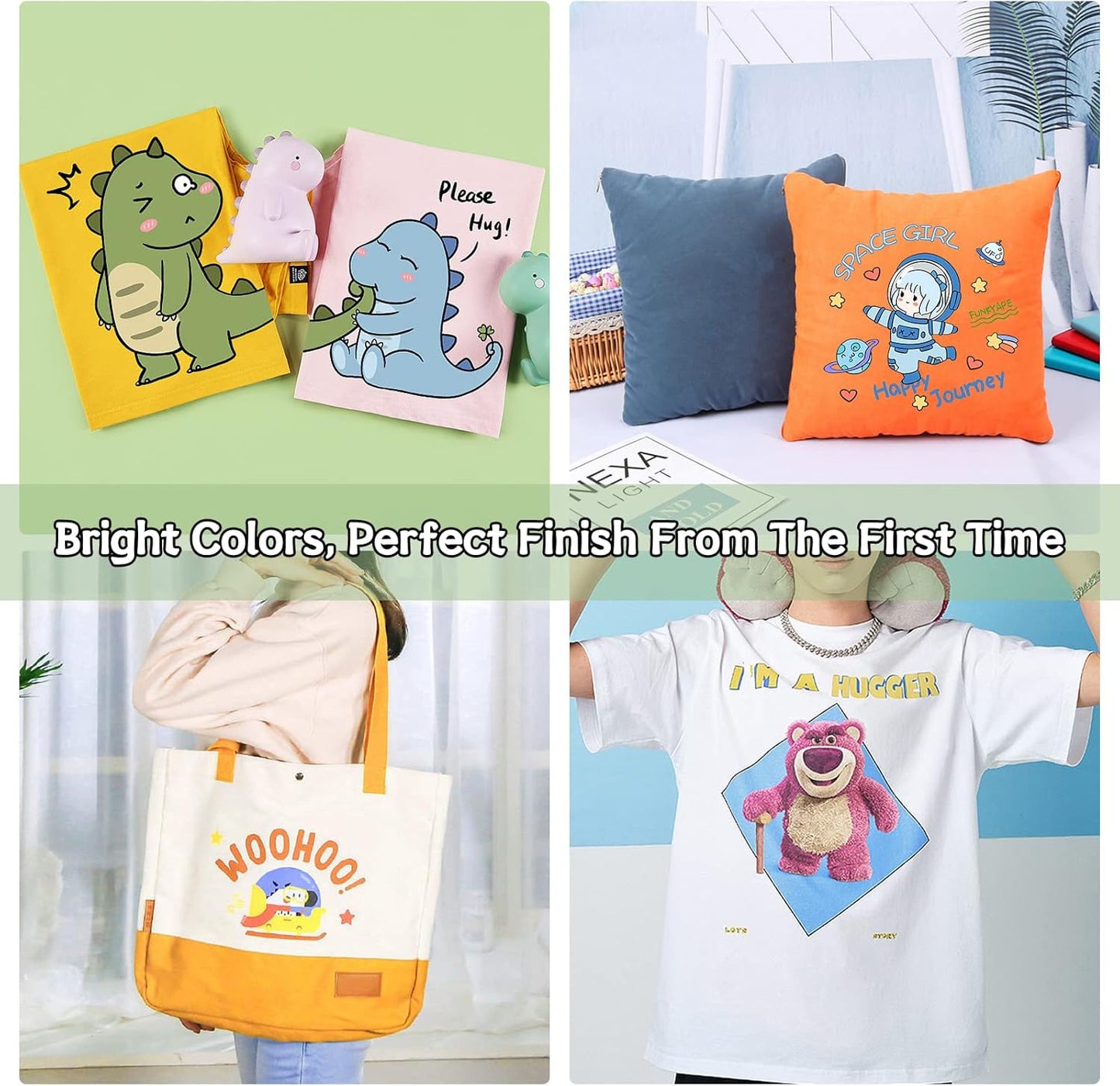 Sublimation Paper 120 Sheets +12" X 20FT Matte Clear HTV Vinyl for Sublimation