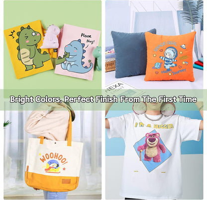 Sublimation Paper 120 Sheets +12" X 20FT Matte Clear HTV Vinyl for Sublimation