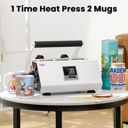 Tumbler Heat Press Machine for 20Oz-30Oz Sublimation Blanks Tumblers Press, 11-16Oz Mug Press with Sublimation Paper Heat Tape & Gloves, Coffee Mugs Cup Press Glass Water Bottle DIY Heat Transfer