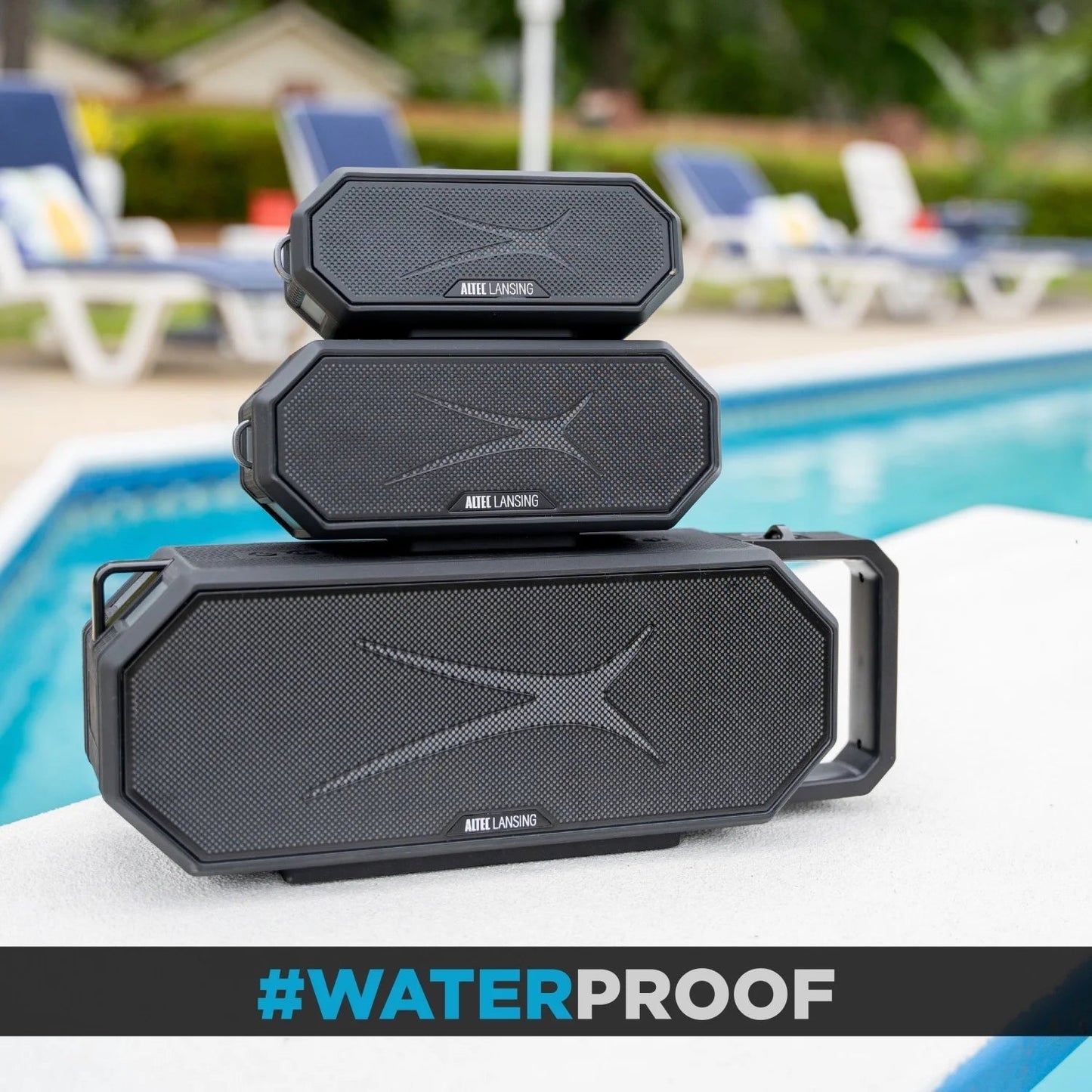 Hydra Jolt 2.0 Everything Proof Wireless Magnetic Portable Bluetooth Speaker, Periwinkle Blue White, IMW1202-PERIWT