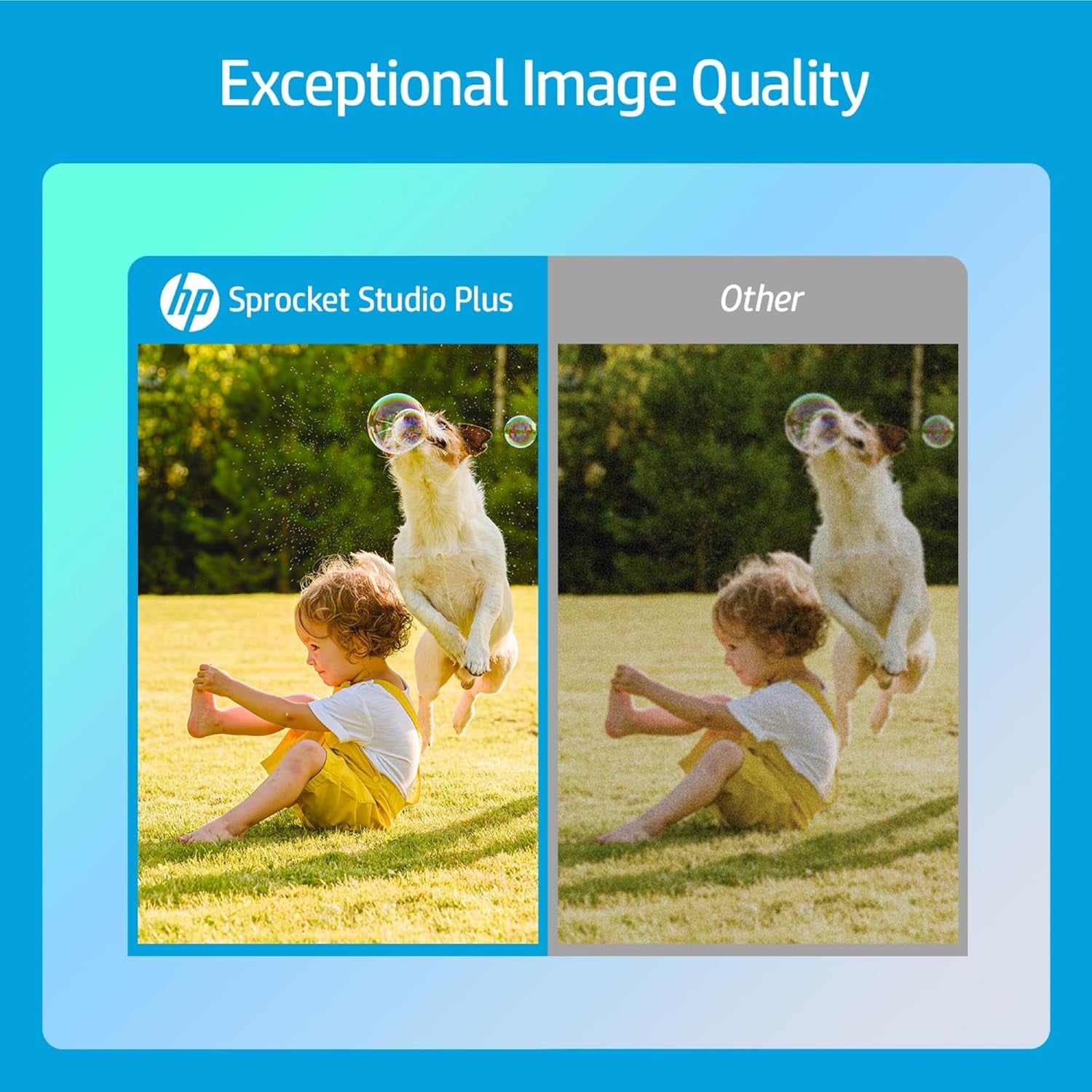 HP Sprocket Studio plus 4X6 Wireless Instant Photo Printer, 118 Sheets + 3 Cartridges, Wi-Fi, Premium Dye Sublimation, Compact Home Use, Prints Vibrant Color Pictures, Editing App for Fun Photos