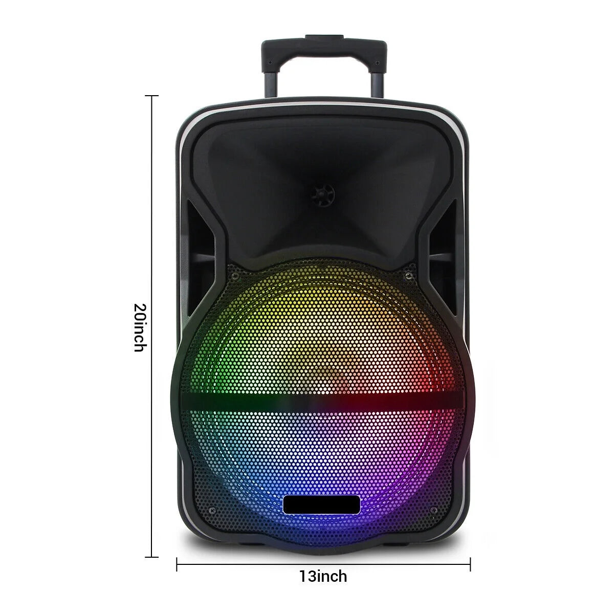 3000W Portable Bluetooth Speaker with Stand 12" Subwoofer Sound Party PA System Mic LED 16LBS