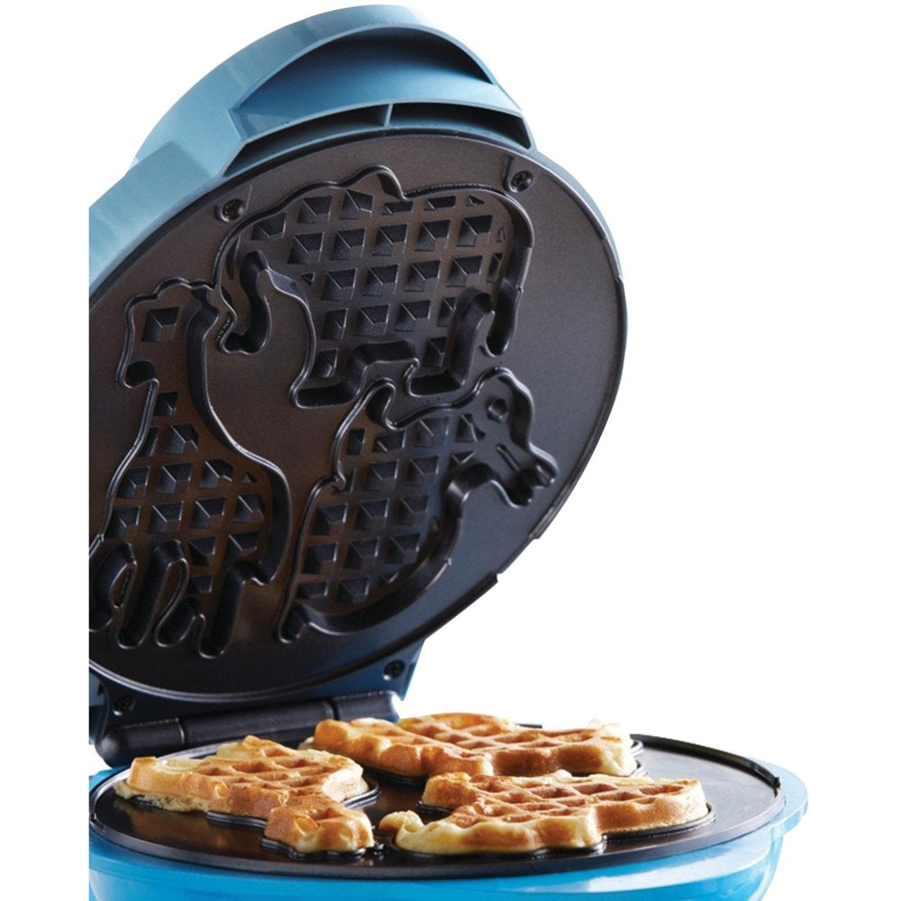 New TS-253 Non-Stick Animal Shape Waffle Maker Machine, Blue