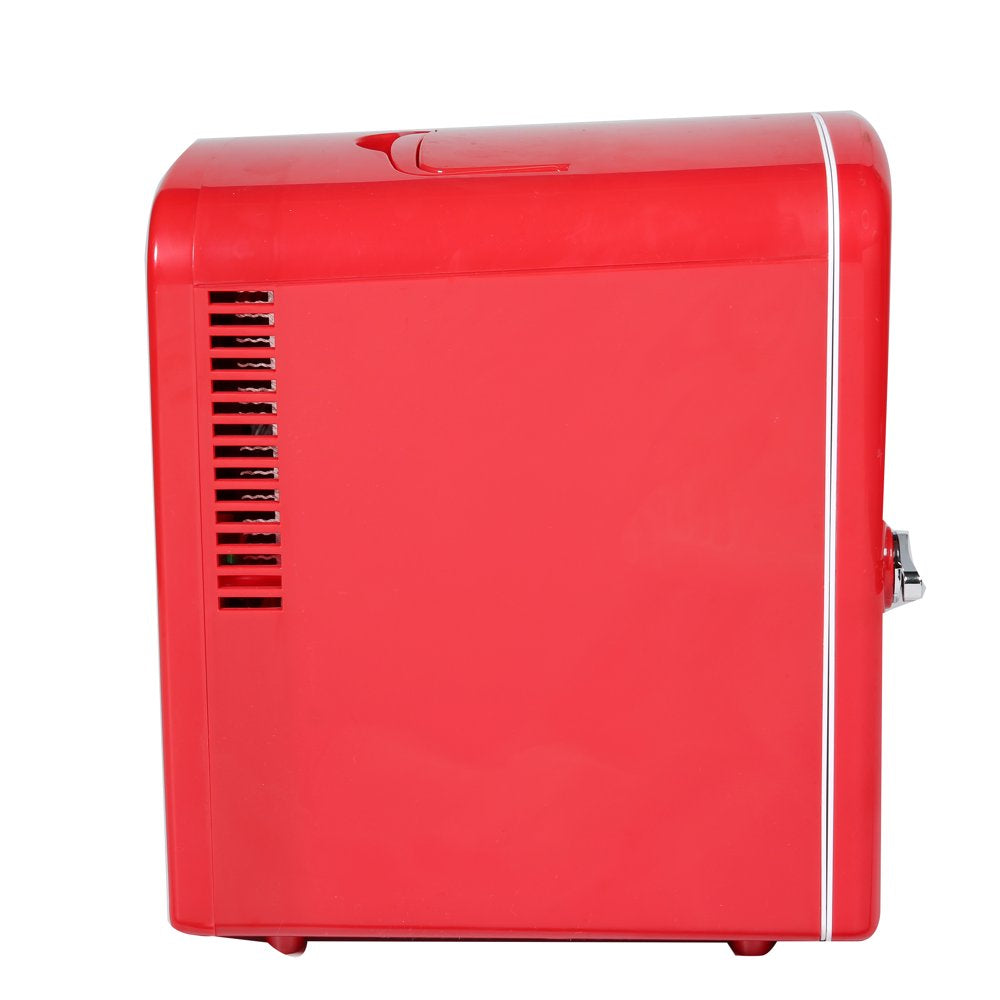 Portable Retro Extra Large 9-Can Capacity Mini Cooler, EFMIS175, Red