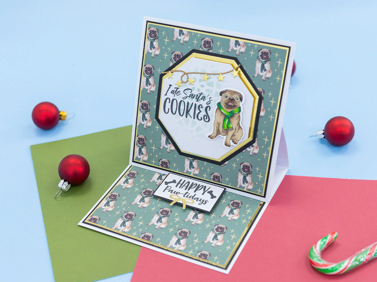 Crafter'S Companion Santa Paws Clear Acrylic Stamp - Deck the Paws