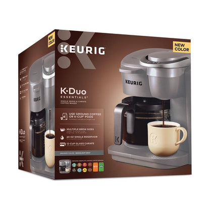 K-Duo Essentials Moonlight Gray Single-Serve K-Cup Coffee Maker