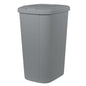 13.3 Gallon Trash Can, Plastic Touch Top Kitchen Trash Can, Grey