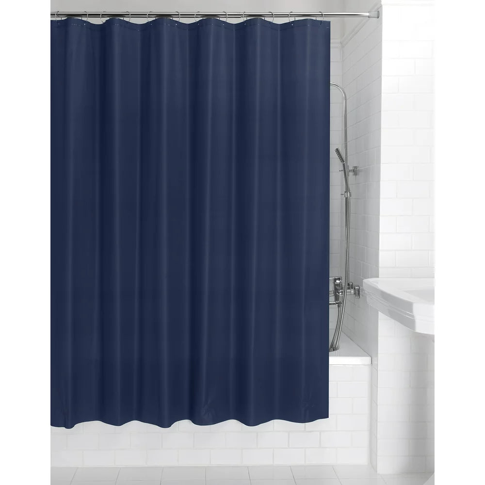 Light Weight PEVA Shower Curtain Liner, Weighted Magnetic Hem, Dark Blue, 70" X 71",