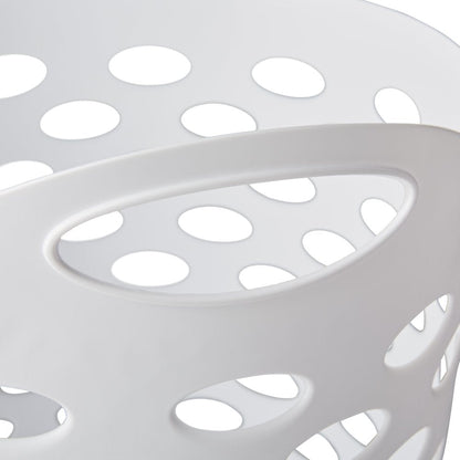 Flexible round Laundry Hamper, White