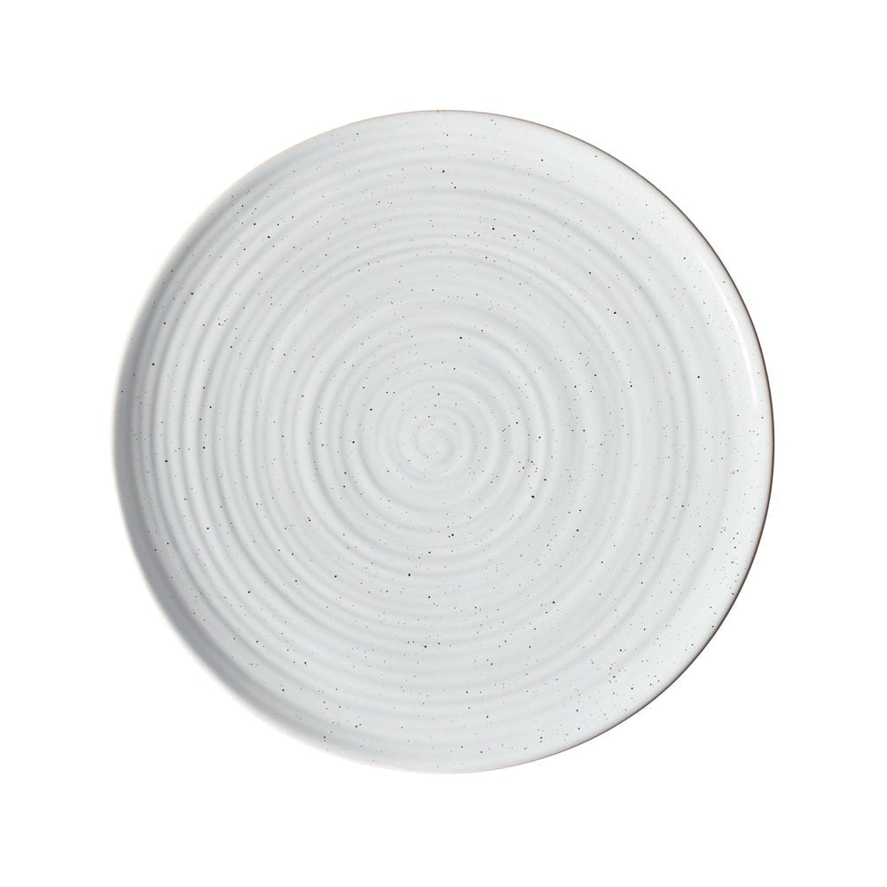 '- Abott White round Stoneware 16-Piece Dinnerware Set