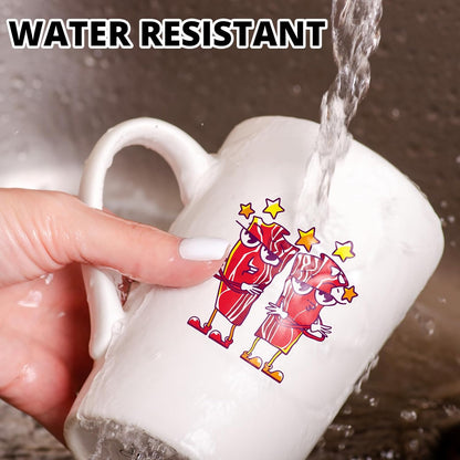 Sublimation Sticker Paper - 50 Pcs Glossy Transparent Waterproof Sublimation Stickers 8.5 * 11In for Decoration