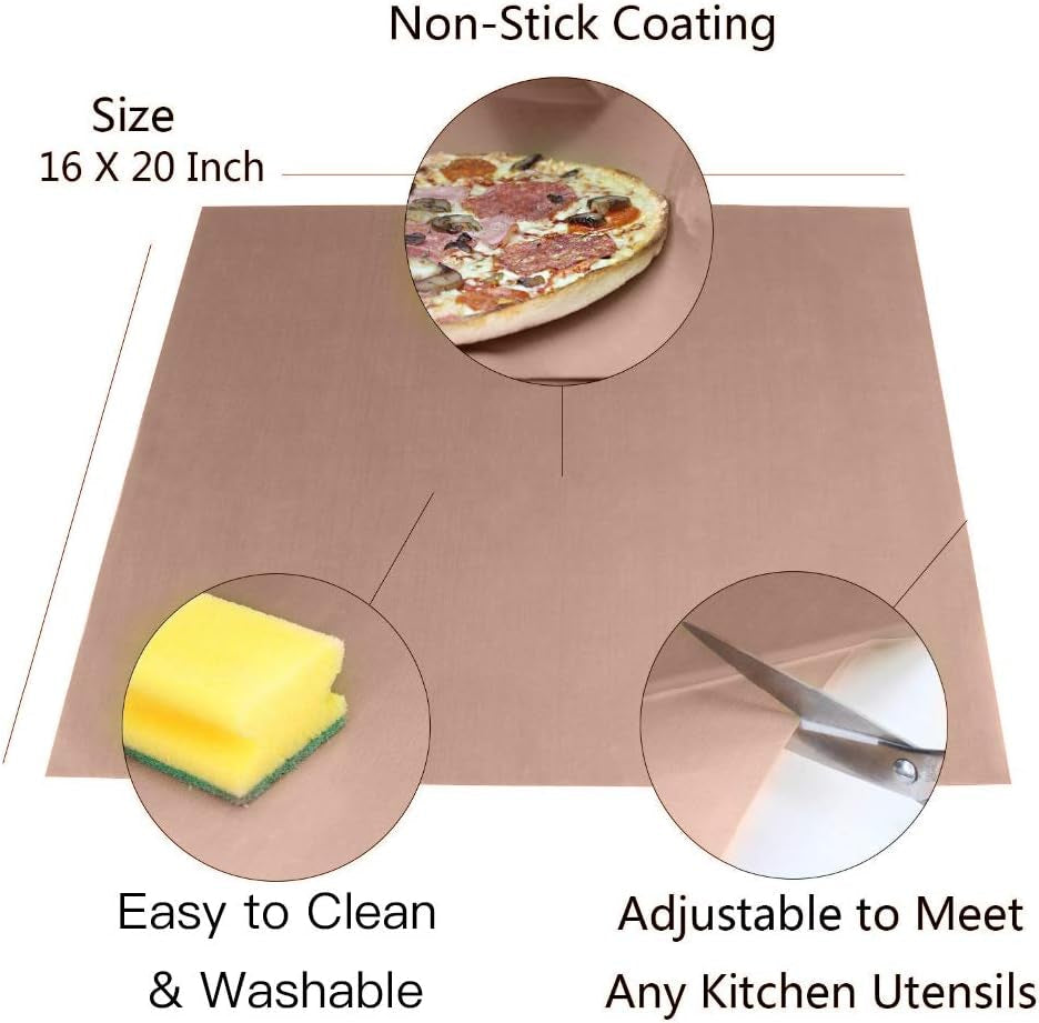3 Pack PTFE Teflon Sheet for Heat Press Transfer Sheet Non Stick 16 X 20" Heat Transfer Paper Reusable Heat Resistant Craft Mat