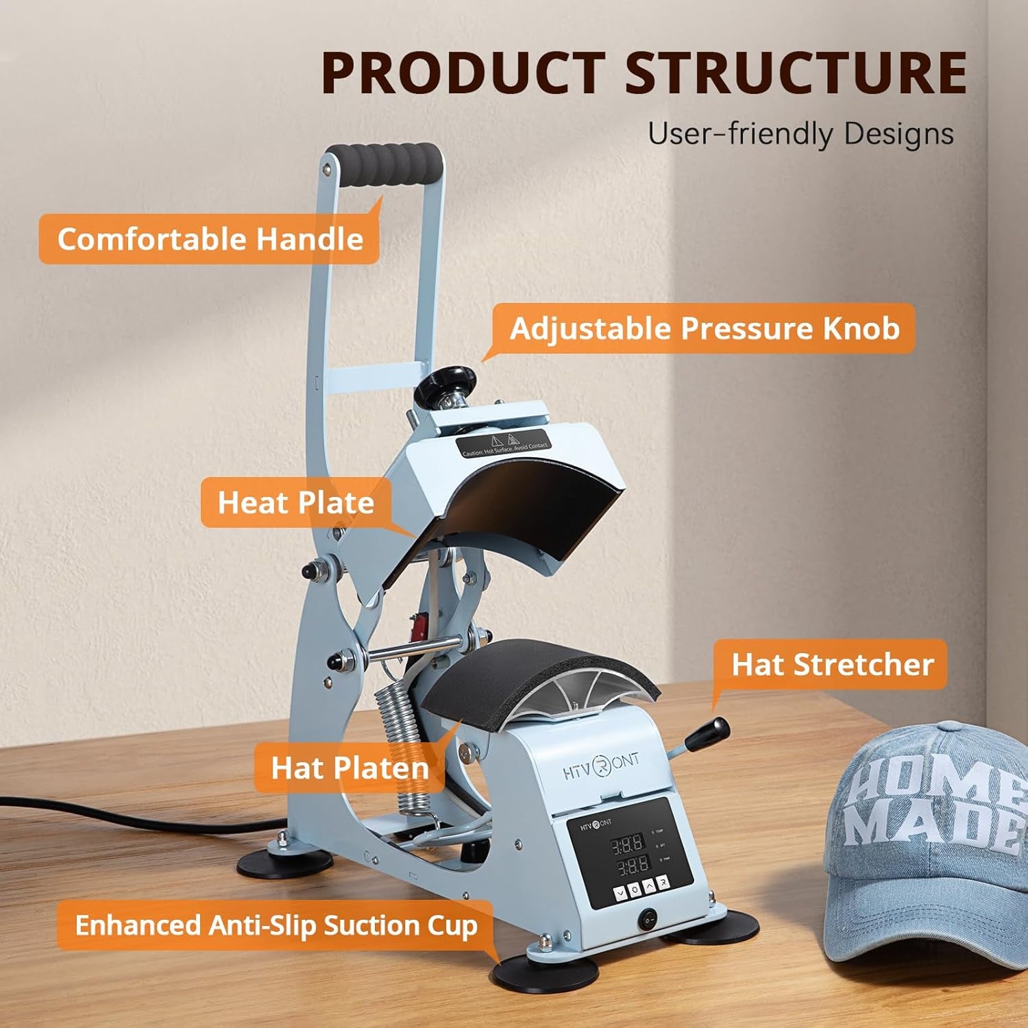 Hat Press Machine - Hat Press Heat Machine for Caps with 2 Platens + Automatic Heat Press 2 - Heat Press Machine for T Shirts