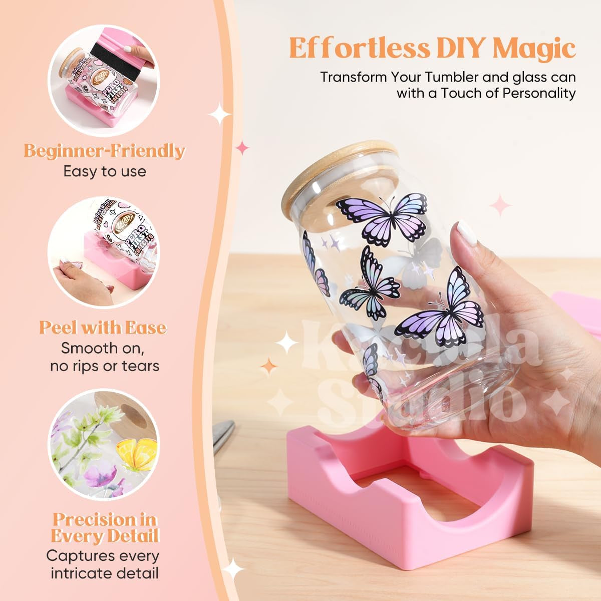 26 Sheets Coffee UV DTF Cup Wrap -Ice Coffee Theme DTF Cup Wraps for 16 Oz Glass Mugs, UV DTF Decals Waterproof Rub on Transfer Stickers DIY Mug Glasses Crafting