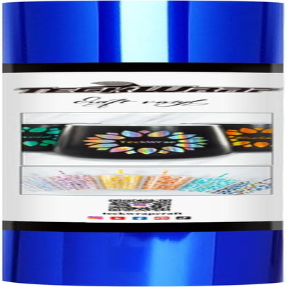 Blue Chrome Vinyl Wrap Blue Metallic Permanent Vinyl 1Ftx5Ft