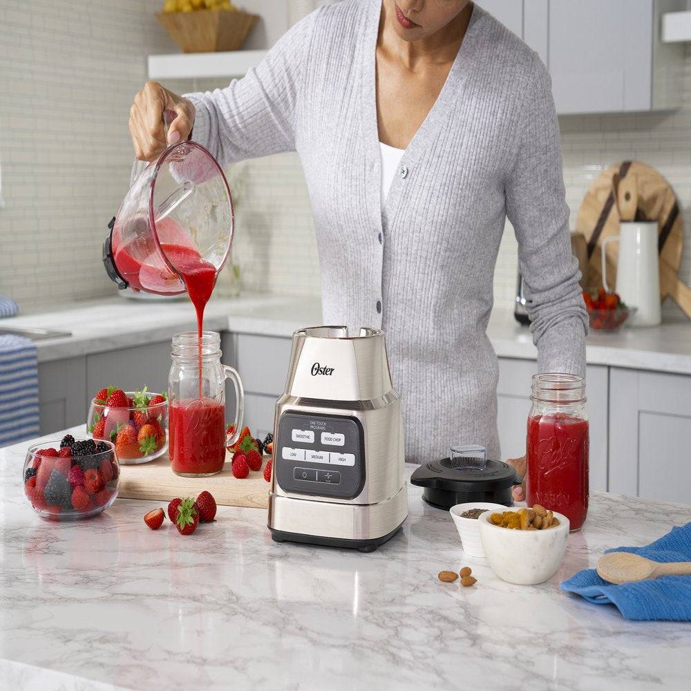 One-Touch Blender with Auto-Programs and 6-Cup Boroclass Glass Jar