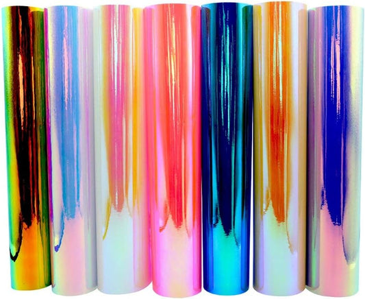 Holographic Opal Craft Vinyl 12" X 12" 7 Sheets/Pack for Craft Cutters,Sign Plotters