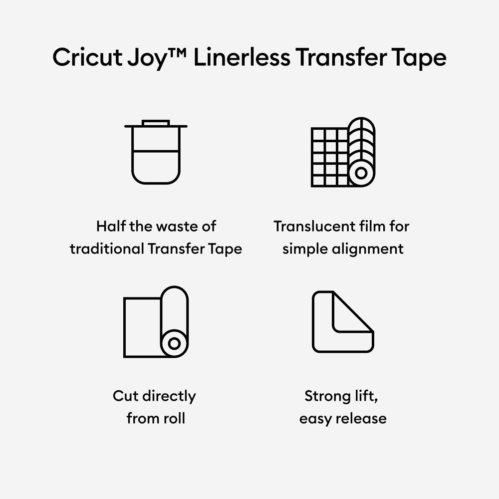 Joy™ Linerless Transfer Tape Transparent, 5.5" X 120"