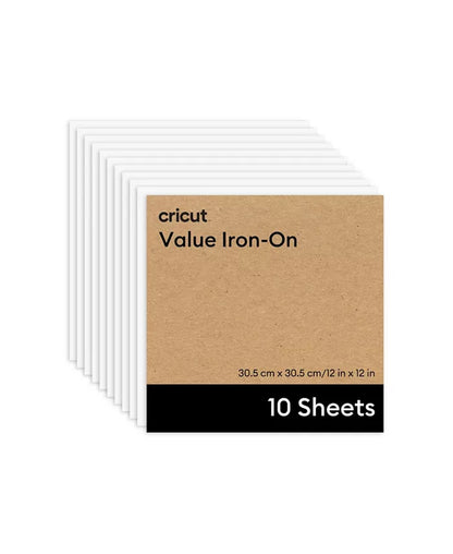 Value Iron-On Heat Transfer Vinyl Sheets - 12 in X 12 In, 10 Ct