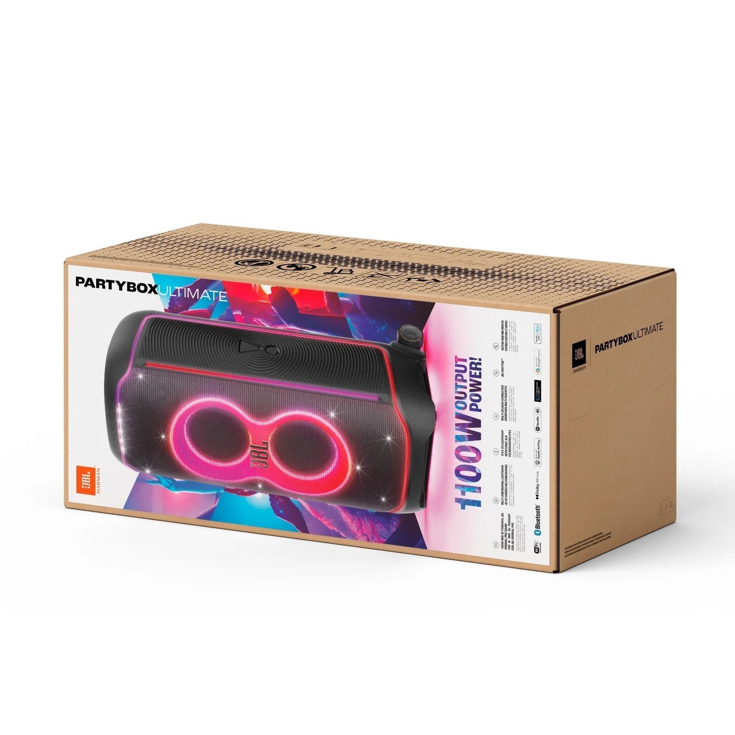 Partybox Ultimate - Massive Party Speaker with Powerful Sound, Multi-Dimensional Lightshow, and Splashproof Design. - Black