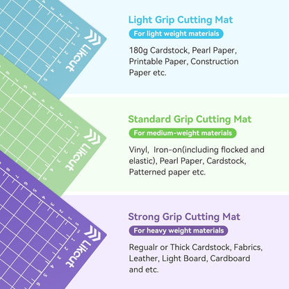 Portable Vinyl Cutter S41 with 8.5" X 12" Cutting Mats (Standardgrip, Lightgrip, Stronggrip 3 Mats) for Craft DIY Paper, Vinyl, Cardstock, Craft