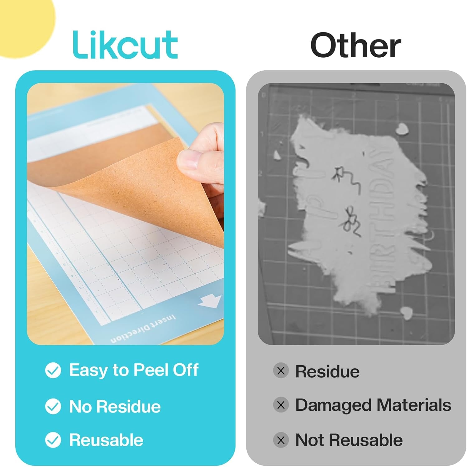 Likcut S501 Portable Vinyl Cutting Machine, 3 Pack Insert Card Mat 4.5" X 6.25"
