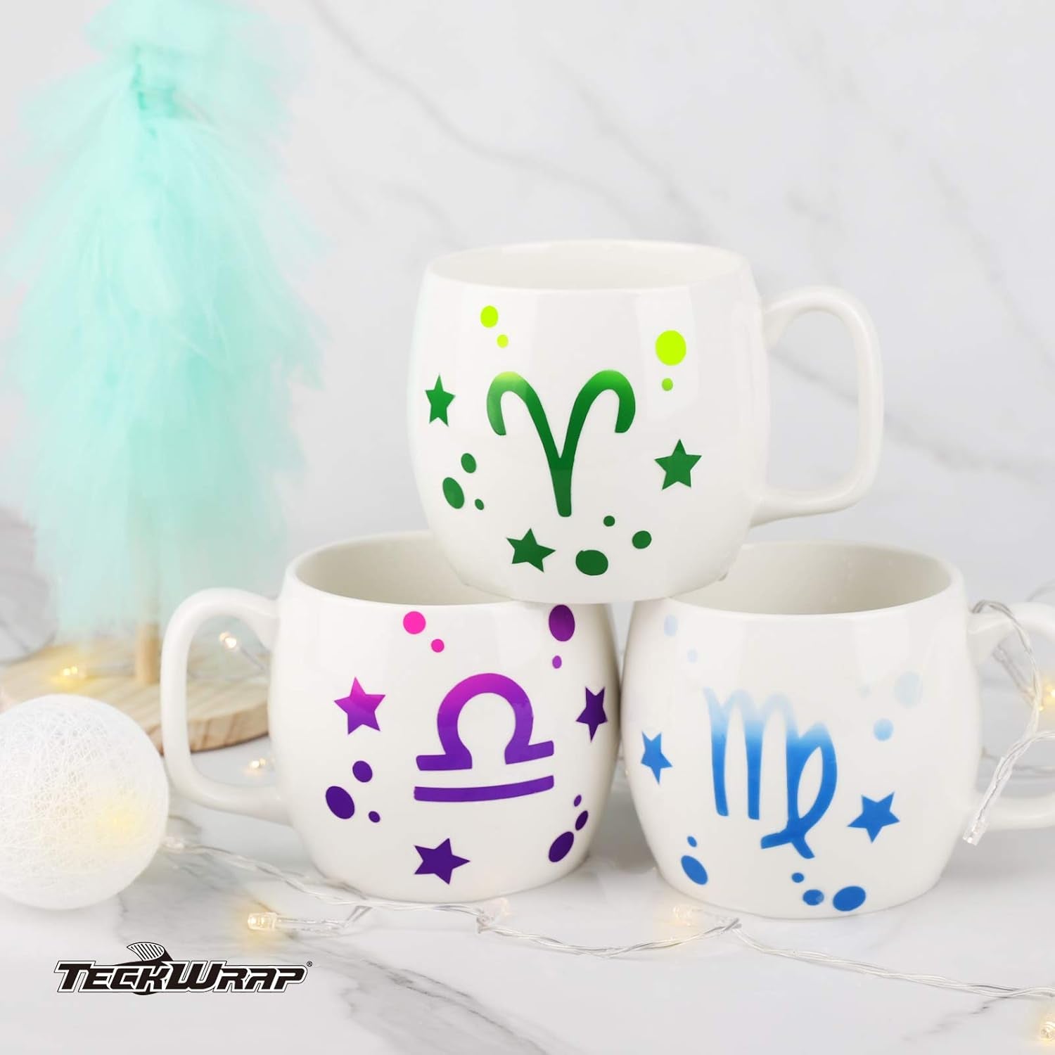 Cold Sensitive Color Changing Vinyl for Craft Cutter Adhesive Permanent Vinyl Sheets(Translucent to Blue, Red, Purple,Orange,Yellow,Green),12" X 12" 6 Sheets/Pack