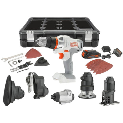 20V Max Matrix Cordless Combo Kit, 6-Tool, White and Orange, Model BDCDMT1206KITWC
