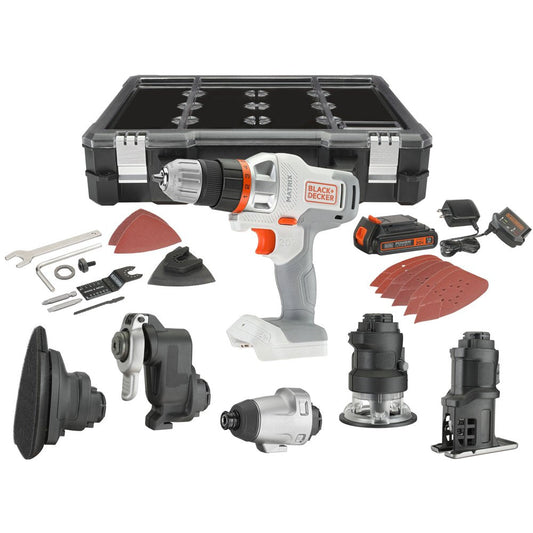 20V Max Matrix Cordless Combo Kit, 6-Tool, White and Orange, Model BDCDMT1206KITWC