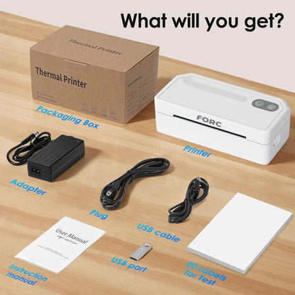 Shipping Label Printer,4X6 Thermal Label Printer for Small Business & Office Package,Compatible with Android, Ios, Windows and Mac, Widely Used for Amazon,Ups,Etsy,Usps