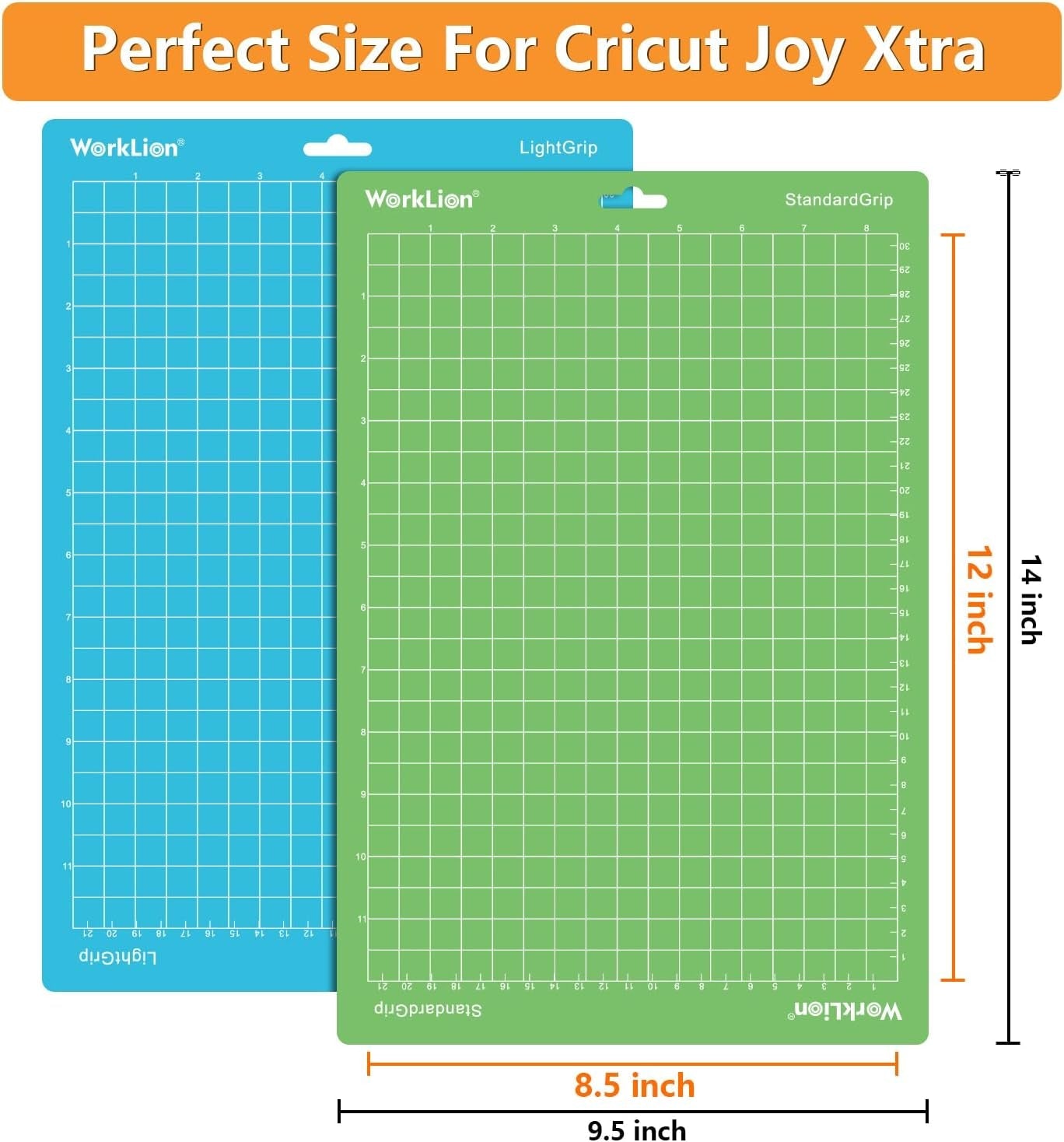 Worklion Cutting Mat for Cricut Joy Xtra: 8.5"X12", 6 Pack (4 Standardgrip & 2 Lightgrip) - Machine Accessories