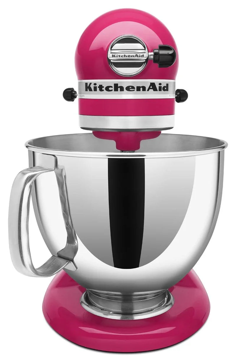 Artisan Series 5 Qt Stand Mixer, Cranberry with Flat Beater, Dough Hook, Wire Whip