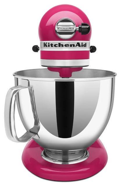 Artisan Series 5 Qt Stand Mixer, Cranberry with Flat Beater, Dough Hook, Wire Whip