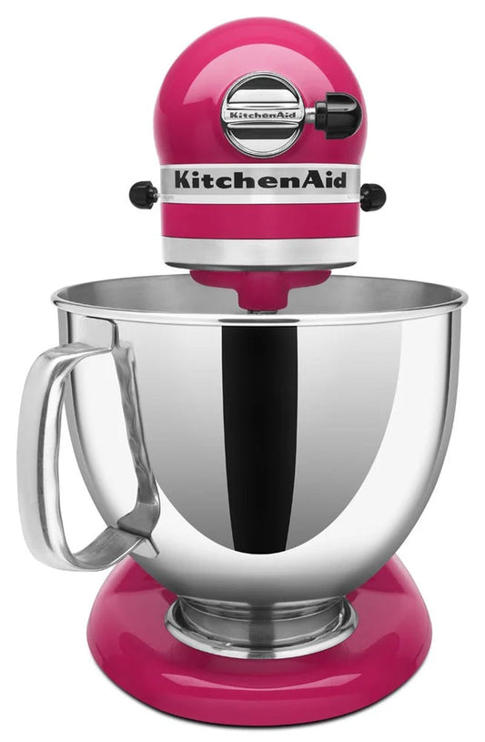 Artisan Series 5 Qt Stand Mixer, Cranberry with Flat Beater, Dough Hook, Wire Whip