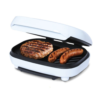 Brentwood TS-605 Non-Stick 750W Indoor Electric Contact Grill, White