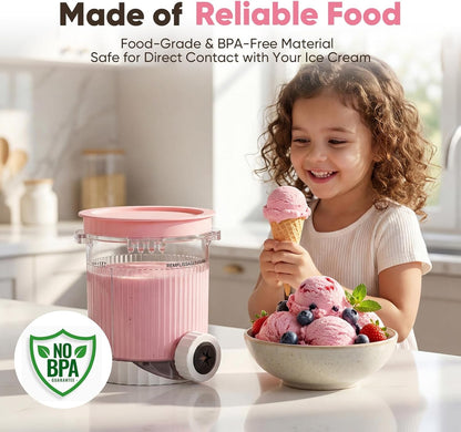 4-Pack Swirl Pints & Lids for Ninja Creami — Compatible with NC700/NC701/NC701C, Replacement Creami Containers for Ice Cream & Soft-Serve Maker, Bpa-Free, Reusable, Dishwasher Safe(Not OEM)