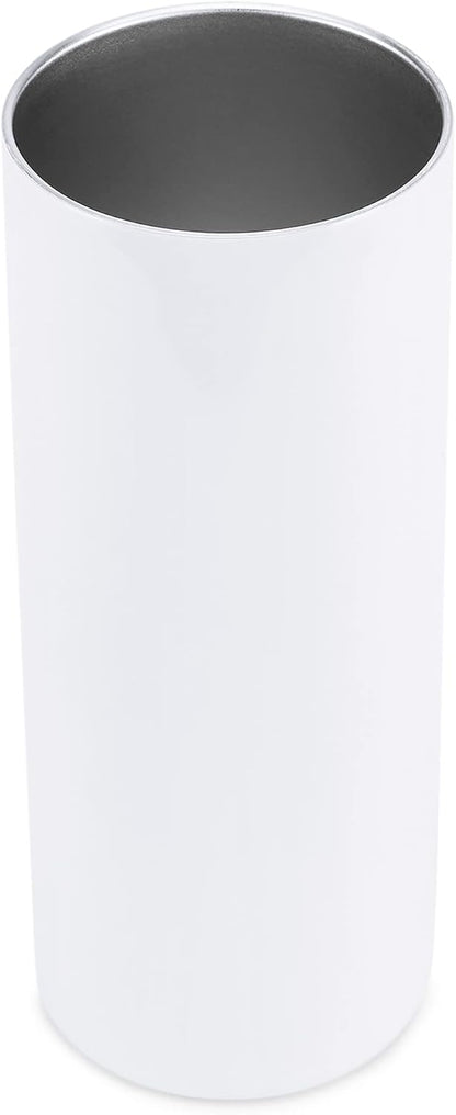 Makerflo 30 Oz Thick Sublimation Blank Tumbler Pack of 25 with Lid and Straw | Craft-Ready for DIY Gifts & Personalization (Sublimation, Epoxy, UV DTF, Vinyl, and Laser Engraving)