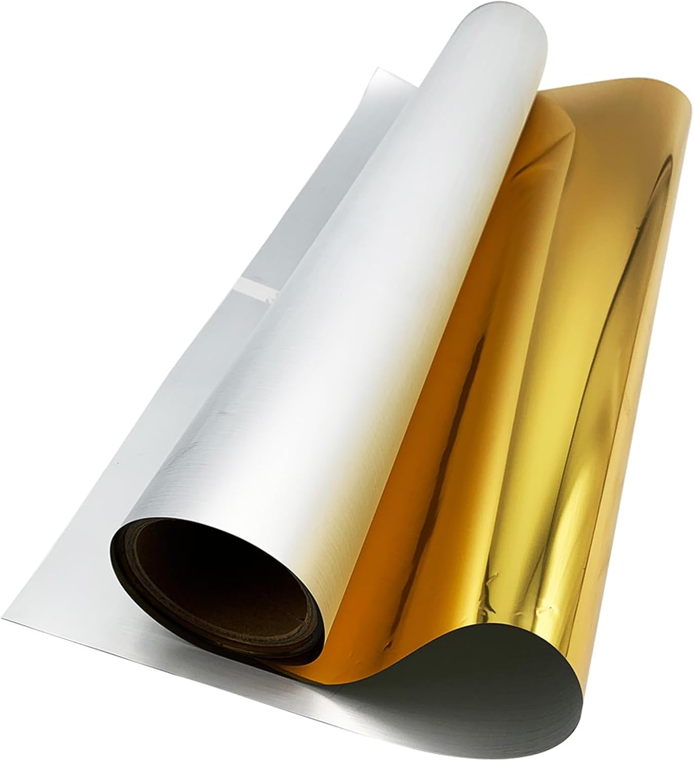 H-E DTF Foil Film 13In X 65.6Ft Gold Foil DTF Transfer Film, Cold Peel Gold/Silver Foil DTF Transfer Film (G Old)